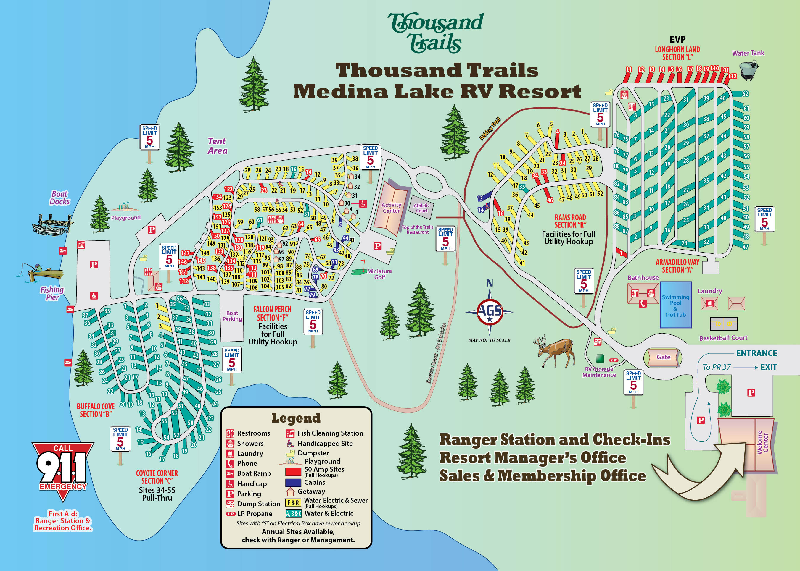 Medina Lake RV Campground Thousand Trails Lakehills, TX